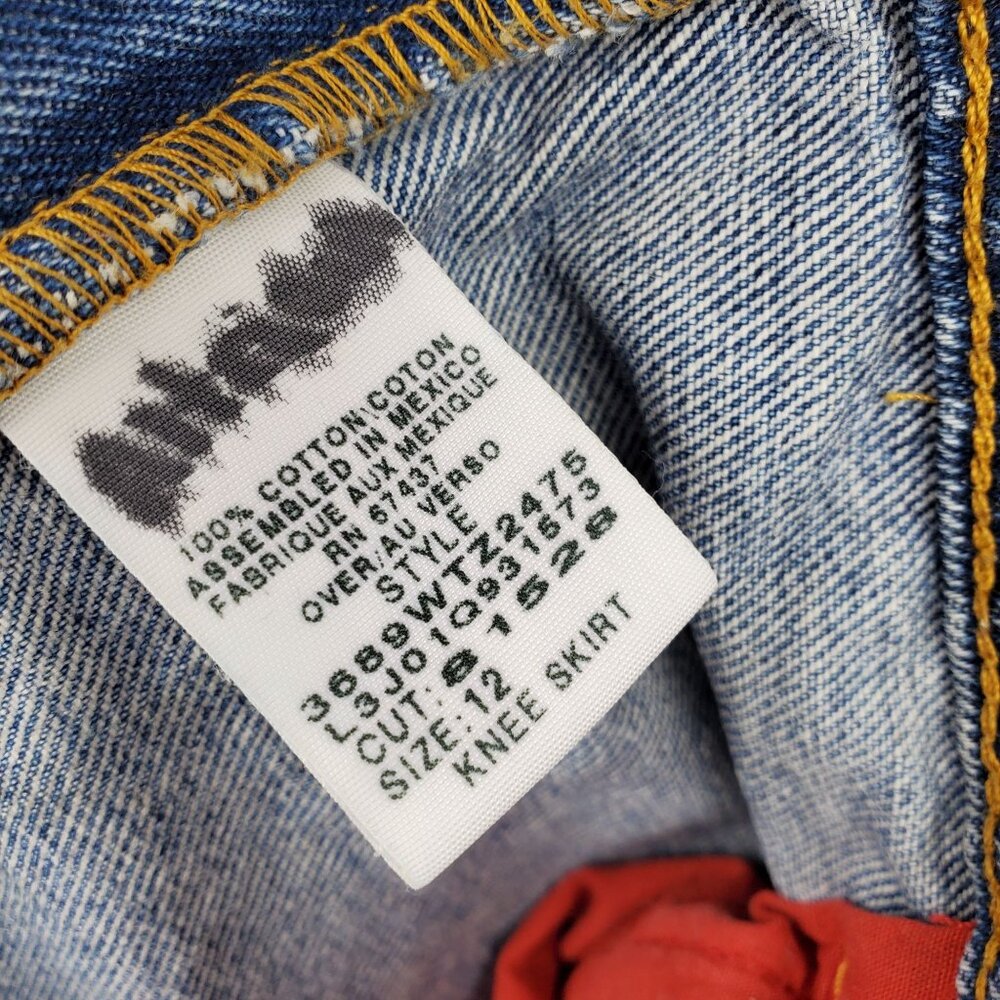 Vintage Polo Jeans Company Ralph Lauren Women's Denim Jean Knee Skirt Size 12 - Picture 4 of 11